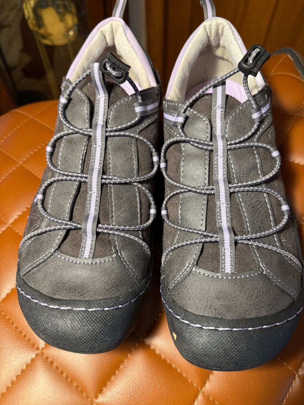 JBU Women's Gray Sneakers with Light Pink Lining